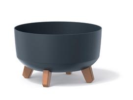 Plastikinis kambarinis vazonas Prosperplast GRACIA LOW DGRL240L-S433, antracito (Anthracite), vazono skersmuo 23,5 cm.