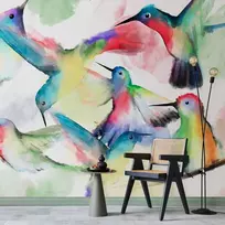 Fototapetas Artgeist Watercolor Birds, 280 cm x 392 cm