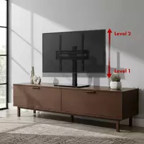 tv 32 - Maclean MC-132 Universalus televizoriaus stovas 32"-55", Maks. 35 kg, 20° sukimas, Juodas (Black) - 1 nuotrauka
