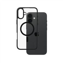 CARE by PanzerGlass Case Flagship Urban Combat | Back protection | Apple | iPhone 16 Plus | Recycled plastic | Transparent/Black | MagSafe | 1359