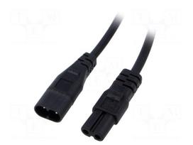 c7 kabelis - Akyga AK-RD-08A Maitinimo kabelis 1.5m Juodas (Black) C7/C8 - 1 nuotrauka