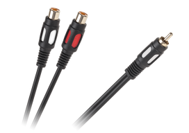 OEM 1RCA-2RCA Kabelis 25cm Juodas (Black)