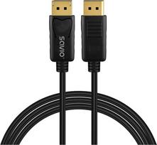 displayport kabelis - Savio CL-206 DisplayPort kabelis 3 m Juodas (Black) - 1 nuotrauka