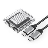 diskas - Orico TC20-M2-10G M.2 NVME USB-C 3.2 Disko Dėžutė - Skaidrus (Transparent) - 1 nuotrauka