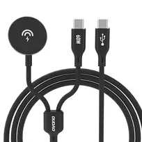 apple watch 1 - Dudao A12MaxC PD60W 2-in-1 Įkroviklis Apple Watch / USB-C - Juodas (Black) - 1 nuotrauka