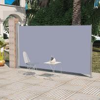 vidaXL Ištraukiama terasos pertvara, pilka (Grey), 160 x 300 cm