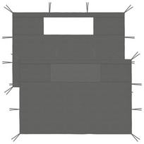 Šoninės pavėsinės sienos su langais, 2vnt., antracito (Dark Grey)