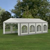 lauki paviljonai - Palapinė paviljonas Zeltpro 4x8 m, balta/pilka (White/Grey) - 1 nuotrauka