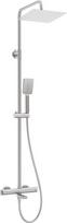 vonios maisytuvai senukai - Dušo sistema su termostatiniu maišytuvu Deante Therm NAC_F1HT, šlifuoto plieno (Brushed Steel) - 1 nuotrauka