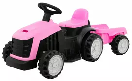 Ramiz TR1908T vaikiškas elektrinis traktorius su priekaba, rožinis (Pink)