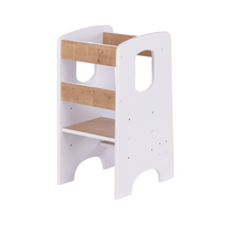 Montessori bokštelis vaikams Drewex KITCHEN HELPER White/Oak