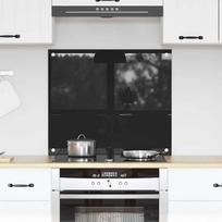 vidaXL Virtuvės Sienelė Juoda (Black) 70x60 cm Grūdintas Stiklas