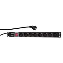 LogiLink 19" PDU 1U Germany Socket w/ Switch