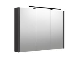 Vonios spintelė RB BATHROOM CITY GREY MAT 100,LED, pilkos sp.,su veidr., 98,2 x 65 x 12 cm