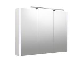 vonios spintele 100 cm - Vonios spintelė RB BATHROOM CITY WHITE MAT 100,LED, baltos sp.,su veid., 98,2 x 65 x 12 cm - 1 nuotrauka