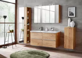 Vonios spintelė su veidrodžiu COMAD CAPRI OAK 842A, ąžuolo