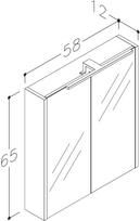 ermitazas vonios spintele - Vonios spintelė RB BATHROOM CITY GREY MAT 60 Pilka - 2 nuotrauka