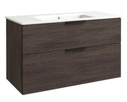 ermitazas vonios spinteles su praustuvu - Vonios spintelė RB BATHROOM GRAND 100, su praustuvu, rudo ąžuolo sp., 101 x 61,8 x  46 cm - 1 nuotrauka