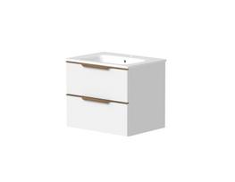 Vonios spintelė RB BATHROOM AMBER, pakabinama, su praustuvu, baltos sp., 61 x 52 x 46 cm