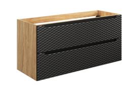 Vonios spintelė COMAD Ocean Black 82-120-2S. ąžuolo/juoda