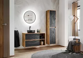 Vonios spintelė COMAD HAMPTON CONCRETE 800-01  FSC, tamsiai pilka