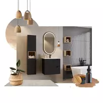 Vonios spintelė COMAD Nova Black D 83-30-1D, juoda