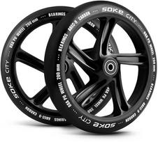 paspirtuko ratukai - Soke miesto paspirtuko ratai 200 mm Juodi (Black), 2 vnt - 1 nuotrauka