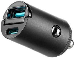 usb c 65w ikroviklis - Joyroom JR-CCN18 65W USB-A/USB-C automobilinis įkroviklis Juodas (Black) - 1 nuotrauka
