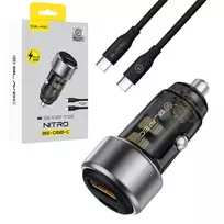 Blavec BS-05B-C Nitro Automobilinis įkroviklis, USB + Type C, 83W, PD, QC, juodas (Black)