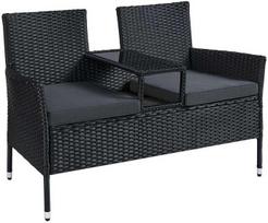 foteliai lauko baldai - Lauko baldų komplektas Songmics, juodas (Black), 65x131x84 cm - 1 nuotrauka
