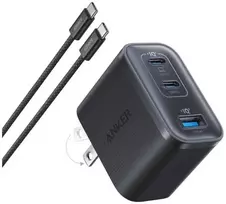 ankeriai - Anker Nano 70W Tinklo Įkroviklis 2xUSB-C + 1xUSB Juodas (Black) - 1 nuotrauka