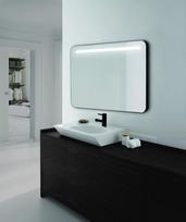 Vonios veidrodis FOCCO ZOE, 100 x 70 cm, juodos sp., su LED, 4000 K, antikorozinė danga