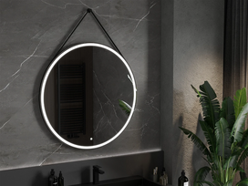 veidrodis led 100 cm - Vonios veidrodis Mexen Reni Black su LED apšvietimu ir šildymo kilimėliu, 100 cm - 6 nuotrauka