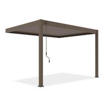 Pavėsinė Pergola Elegance Wall, 400 x 256 cm, rusvai pilki sp.