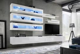 ASM Fly J2 Living Room Wall Unit Set White