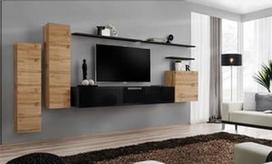 ASM Switch I Wall Unit Black/Wotan Oak