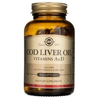 Solgar Menkių kepenų aliejus (Vitaminas A ir D) - 100 kapsulių