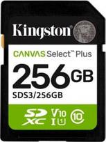 sd kortele - Kingston Canvas Select Plus Gen3 256GB SDXC UHS-I Class 10 150MB/s - 1 nuotrauka