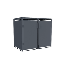Metalinė konteinerio stoginė HATIS 2, dviguba, antracitas (Anthracite), 240 l