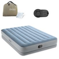 elektrine pompa - Intex 64159 pripučiamas čiužinys-lova Dvivietis, Šviesiai mėlyna (Light Blue), 203 x 152 x 36 cm su pompa - 1 nuotrauka