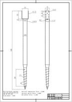 isukami poliai - Įsukamas sraigtinis polis U 101x1300x2mm HDG - 2 nuotrauka