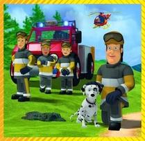 gaisrininko rinkinys - Trefl 3-In-1 Puzzle Fireman Sam 20/36/50pcs 34844 - 1 nuotrauka
