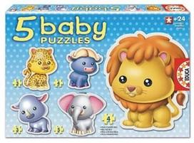 Educa Borras 5 Baby Puzzles Wild Animals 3/3/4/4/5pcs 506430