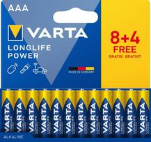 Varta LONGLIFE Power AAA Alkaline, 1.5 V, 12 vnt.