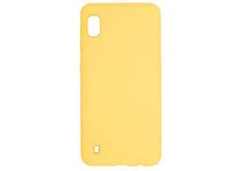Evelatus Samsung Galaxy A10 Soft Touch Silicone Case with Strap Yellow