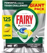 fair - Indaplovių kapsulės Fairy Platinum All In One Lemon, 125 vnt - 1 nuotrauka