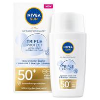 Nivea Sun Triple Protect SPF50+ drėkinamasis veido fluidas 40 ml