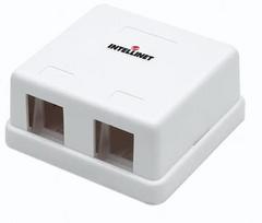 Intellinet Surface Mount Box For Keystone Module 2-Outlet White