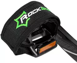 dviracio pedalai - Rockbros GZT1001BK Dviračių Pedalų Diržai 2 vnt Juodi (Black) - 1 nuotrauka