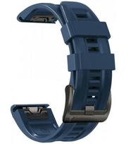 silikonines laikrodziu apyrankes melyna - OEM Silikoninė apyrankė Garmin Fenix 3/3HR/5X/6X/6X Pro/7X/7X Pro, tamsiai mėlyna (Dark Blue) - 1 nuotrauka